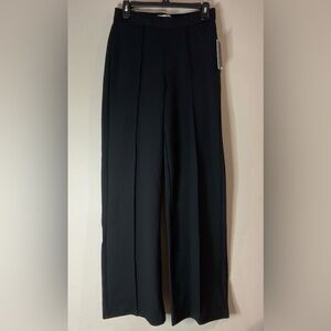 Nine West High Rise Pull On Wide Leg Stretch Trousers Pants Black Sz 4 NWT